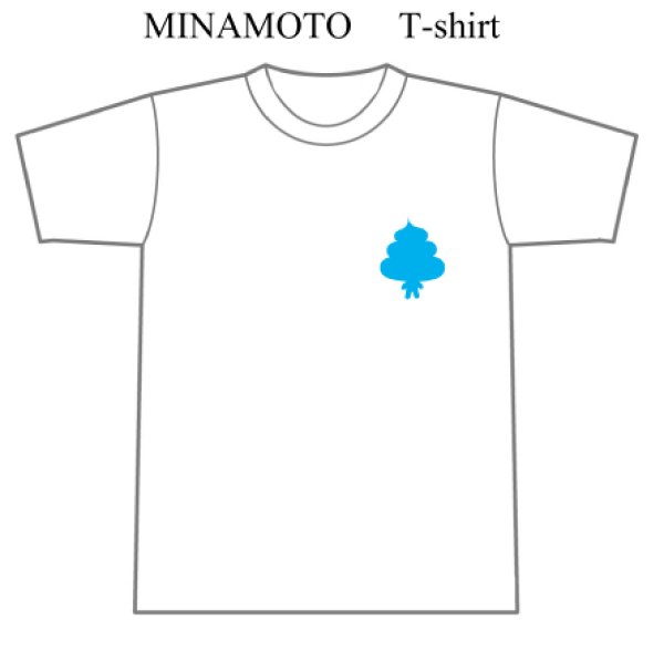画像1: MINAMOTO オーガニックコットン・半袖Ｔシャツ（ロウホワイト）　Blue！ (1)
