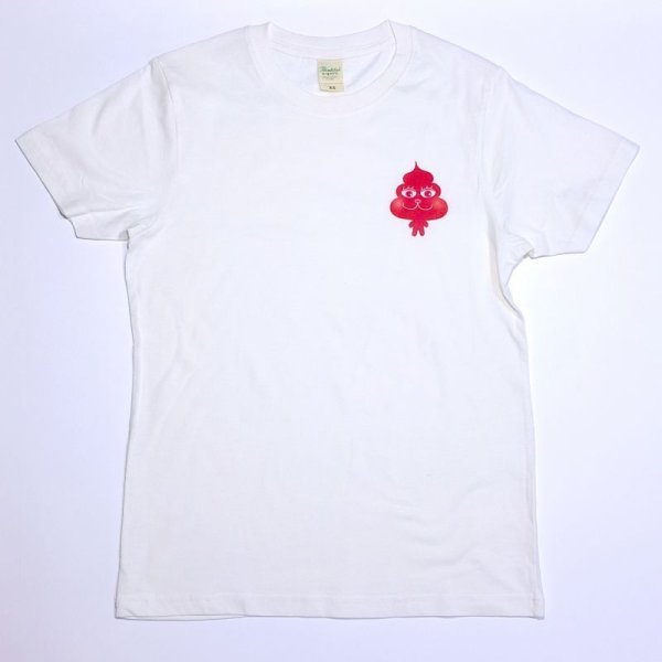 画像3: MINAMOTO オーガニックコットン・半袖Ｔシャツ（ロウホワイト）　Red！ (3)